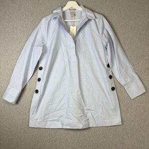 Brand New Chico's Traveler's Women's 0 (4/6) Light Blue Tunic Top Blouse